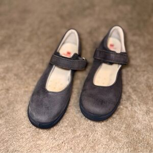 German Elefanten Classic Kids Mary Jane Dress Shoes - Charcoal